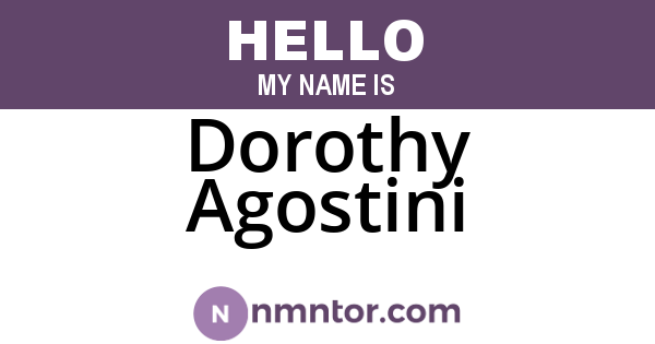 Dorothy Agostini