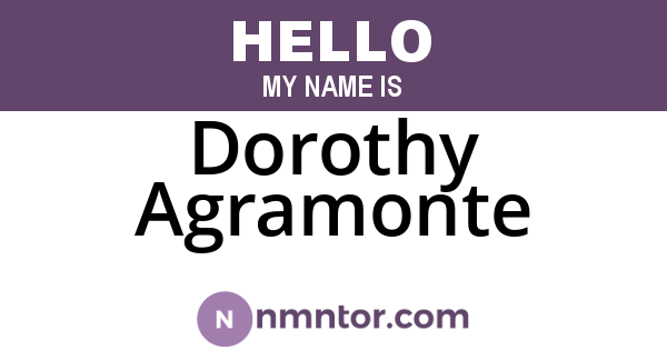Dorothy Agramonte