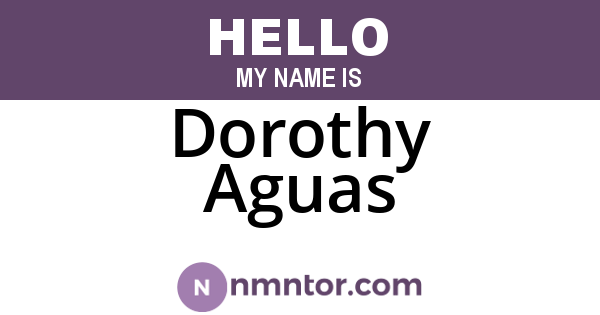Dorothy Aguas