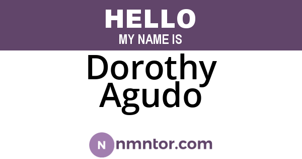 Dorothy Agudo