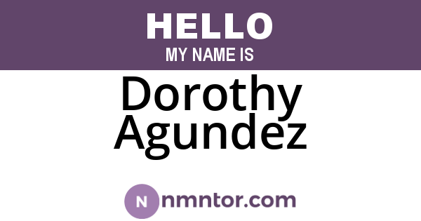 Dorothy Agundez