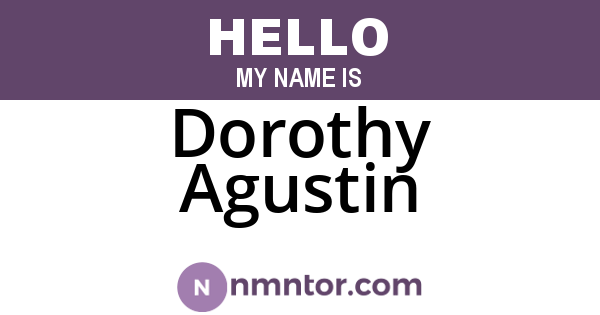 Dorothy Agustin