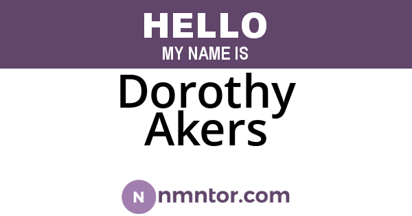 Dorothy Akers