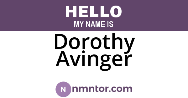 Dorothy Avinger