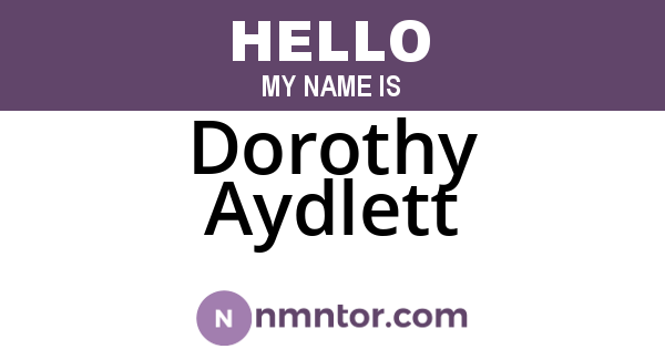 Dorothy Aydlett