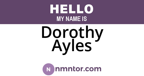Dorothy Ayles