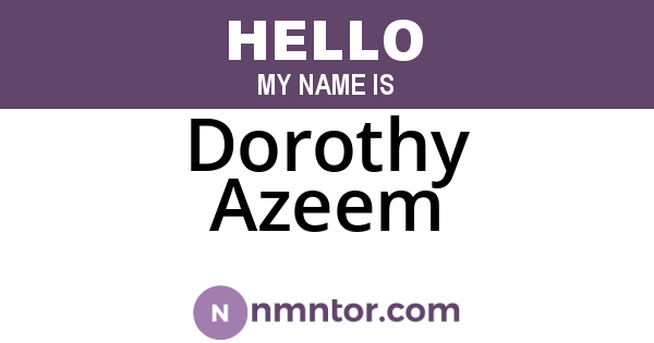 Dorothy Azeem