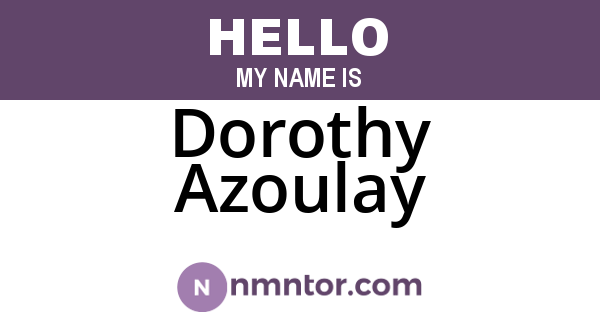 Dorothy Azoulay