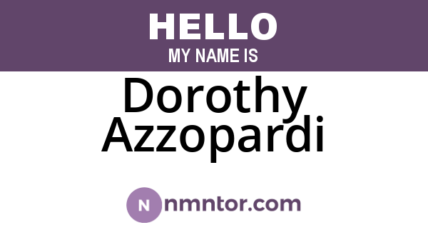 Dorothy Azzopardi