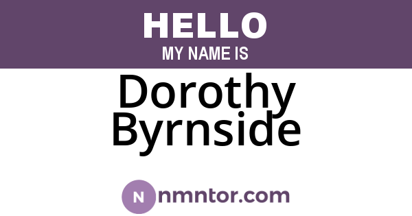 Dorothy Byrnside