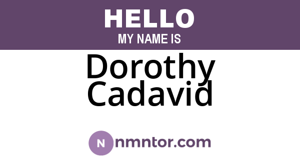 Dorothy Cadavid