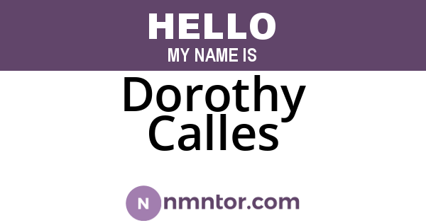 Dorothy Calles