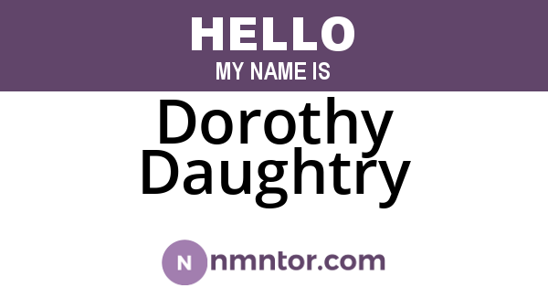 Dorothy Daughtry