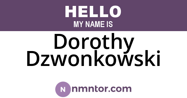 Dorothy Dzwonkowski