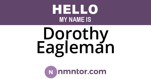Dorothy Eagleman