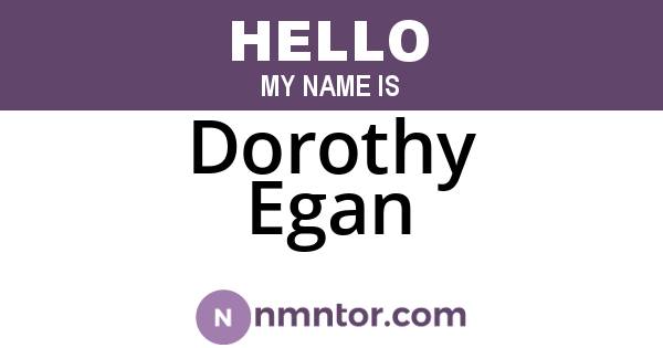 Dorothy Egan