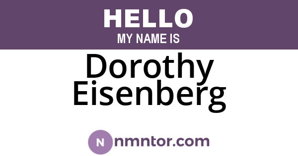Dorothy Eisenberg
