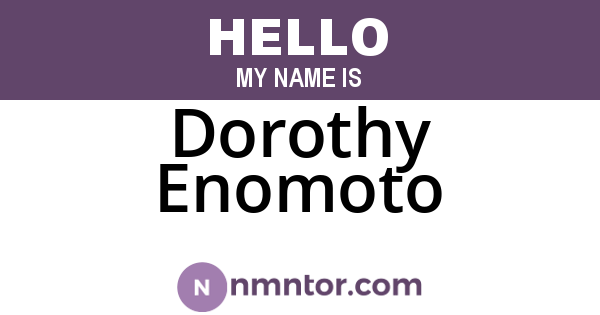 Dorothy Enomoto
