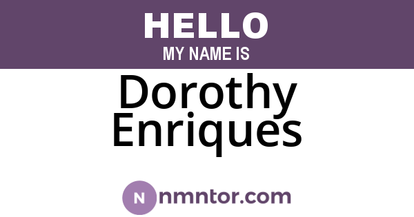 Dorothy Enriques