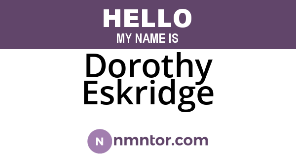 Dorothy Eskridge