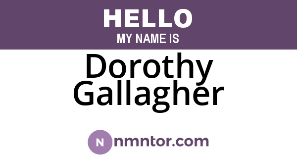 Dorothy Gallagher