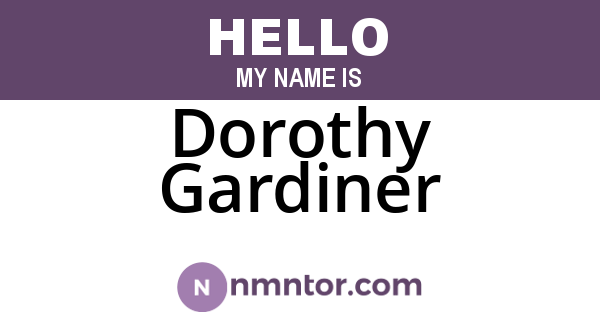 Dorothy Gardiner