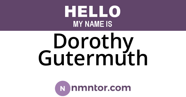 Dorothy Gutermuth