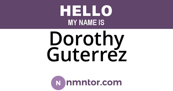 Dorothy Guterrez