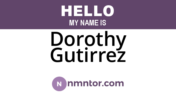 Dorothy Gutirrez