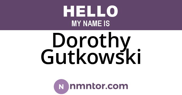Dorothy Gutkowski