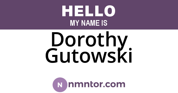 Dorothy Gutowski