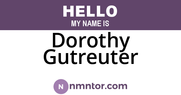 Dorothy Gutreuter