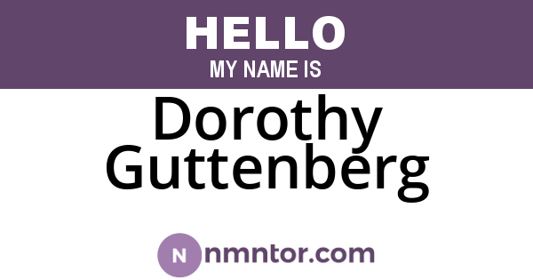 Dorothy Guttenberg