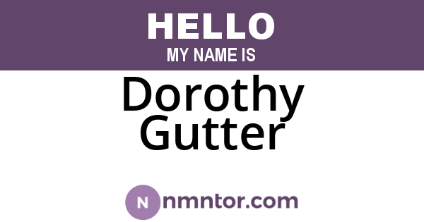 Dorothy Gutter