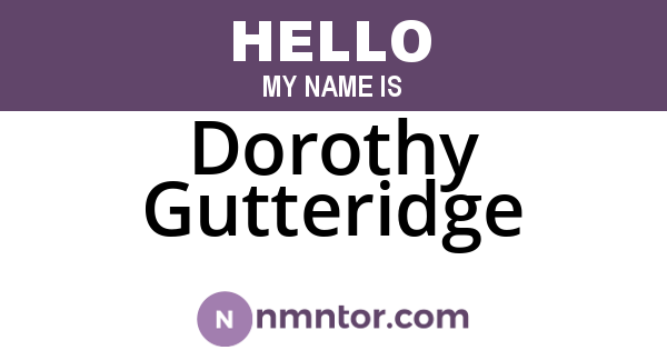 Dorothy Gutteridge