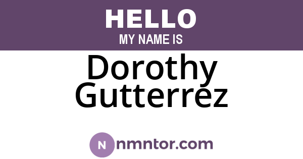 Dorothy Gutterrez
