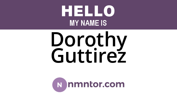 Dorothy Guttirez