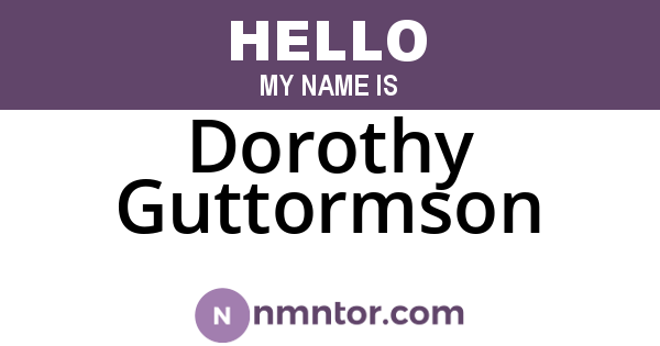 Dorothy Guttormson