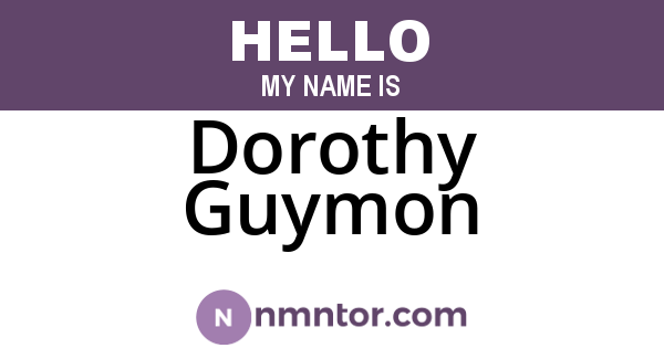 Dorothy Guymon