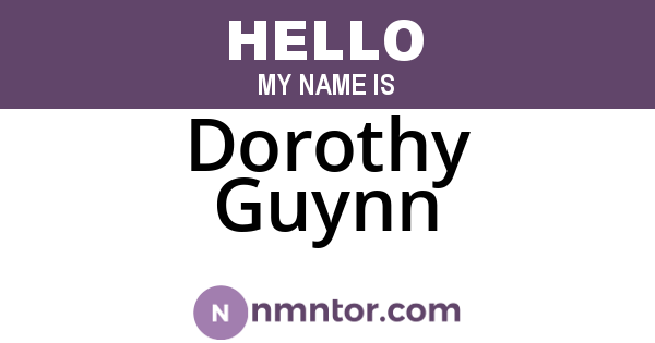 Dorothy Guynn