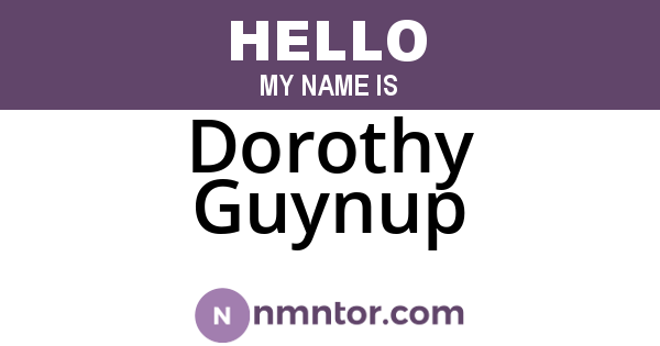 Dorothy Guynup