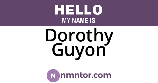 Dorothy Guyon