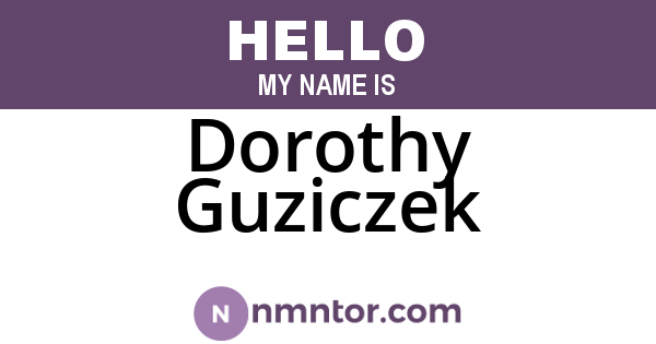 Dorothy Guziczek