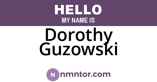 Dorothy Guzowski