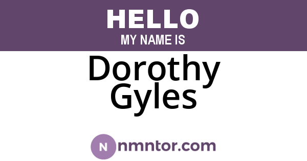 Dorothy Gyles