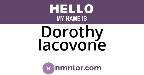 Dorothy Iacovone