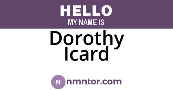 Dorothy Icard