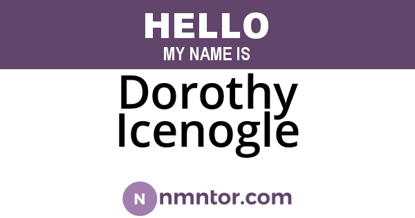 Dorothy Icenogle