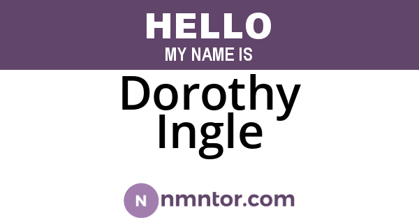Dorothy Ingle
