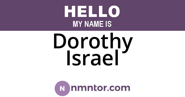 Dorothy Israel